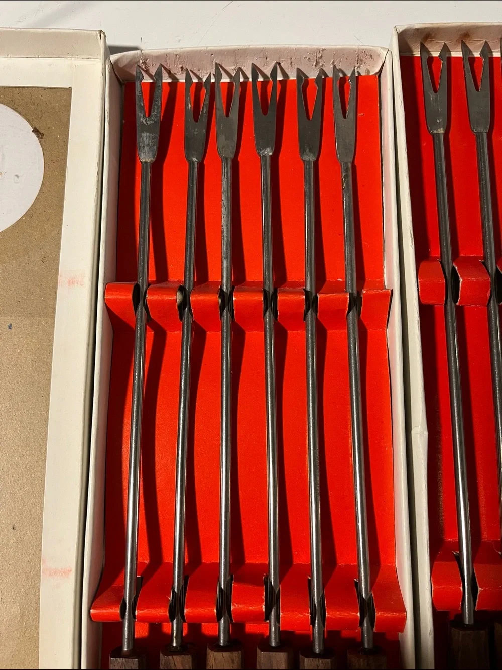 Vintage Fondue Fork Set with Rosewood Handles - 12 Piece 2 boxes